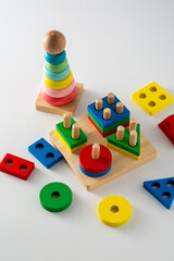 Colorful Wooden Learning Toys for Child Development Activities
