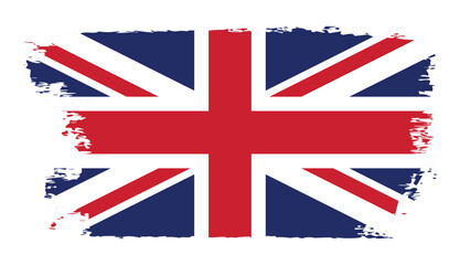Grunge United Kingdom Flag Vector Illustration