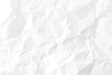 Obraz premium Crumpled White Paper Texture for Background or Overlay Design