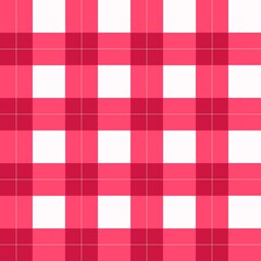 Seamless Plaid Pattern of Intersecting Red and Maroon Stripes on White Background – Classic Grid Design for Textiles, Wallpapers, and Decorative Prints