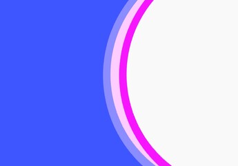 Abstract Composition with Curved Gradient Bands in Purple, Pink, and White on Blue Background – Layered Circular Design for Artistic Projects and Modern Visuals
