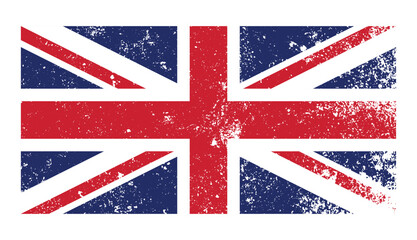 United Kingdom Flag with Dust Effect Vector Illustration