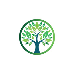 Obraz premium wellness tree logo design vector 