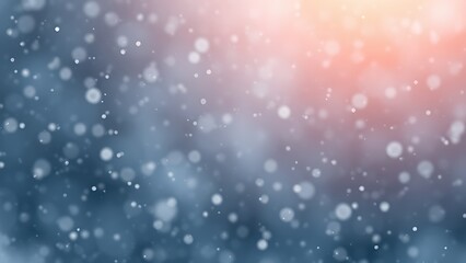 Gentle snowfall in soft illumination, evoking quiet winter mood.