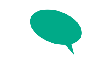 Green speech bubble shape