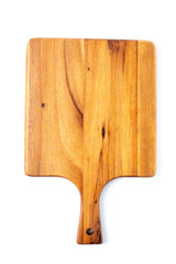 Wooden Cutting Board for Kitchen Use on White Background