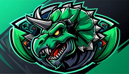 Aggressive dinosaur mascot