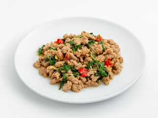 Delicious Stir-Fried Chicken with Basil and Red Chili Peppers
