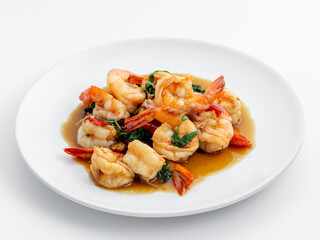 Succulent Shrimp Dish with Fresh Vegetables and Flavorful Sauce