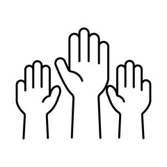 Volunteer Hands icon. vector icon design