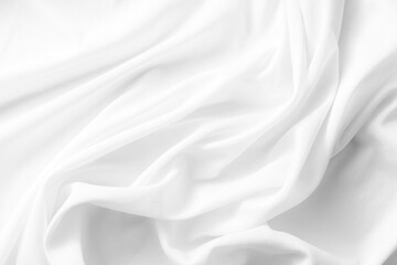 Naklejka premium Elegant White Fabric Texture with Soft Draped Creases and Folds