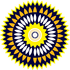 colorful flower alpona illustrator and vector