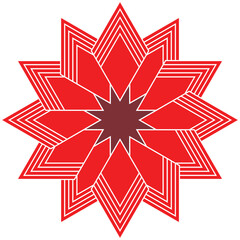 colorful flower alpona illustrator and vector