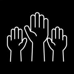 Volunteer Hands icon. vector icon design