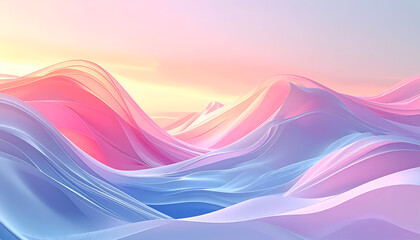 Fototapeta premium Minimalist abstract gradient background with soft pastel colors and smooth flowing waves, elegant modern design 