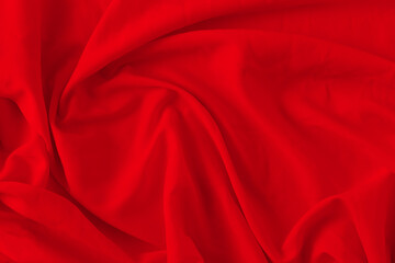 Elegant Bright Red Fabric Texture for Background and Design Use