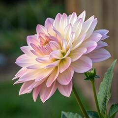 pink and white dahlia