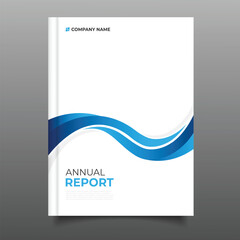 Fototapeta premium business annual report cover template flyer gradient waves design