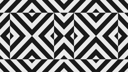 Abstract modern composition in brutalism style, Postmodern geometric ornament with simple shapes in monochrome colors, bold aesthetic, Optical illusion effect with seamless striped lines