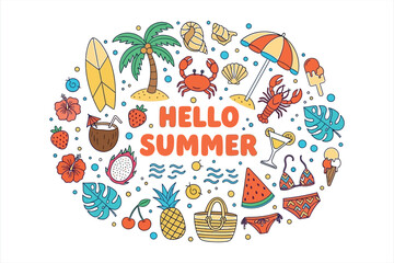 Fototapeta premium Hello Summer Vibes