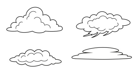 Preschool Coloring Sheet Types of Clouds Kids Early Science Learning Weather Activity