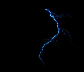 A dynamic lightning bolt strikes diagonally across a dark background, illuminating the void with...