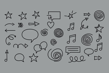 Obraz premium Hand-drawn doodle elements