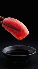 Japanese cuisine sashimi in minimalist style