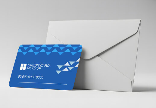 Credit Card Mockup with Envelope