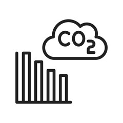 Carbon Tracking Dashboard icon vector image. Suitable for mobile apps, web apps and print media.