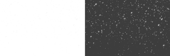 PNG Falling Snowflakes Overlay, Realistic Snowfall Effect on Transparent Background