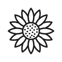Sunflower icon vector image. Suitable for mobile apps, web apps and print media.