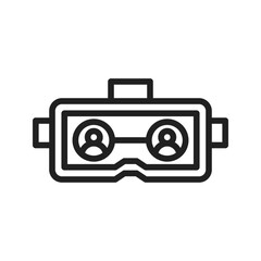 VR Social Hangout icon vector image. Suitable for mobile apps, web apps and print media.