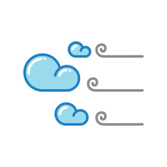 windy icon vector design template elegant style