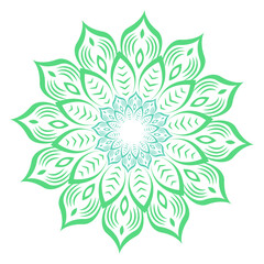 mandala, pattern, design, circular, radial, symmetry, intricate, detailed, linework, gradient, green, light, dark, ornamental, decorative, abstract, 