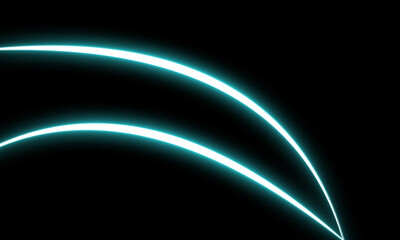 Abstract light trails on black background create a dynamic and futuristic feel