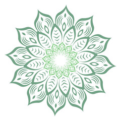 mandala, pattern, design, circular, radial, symmetry, intricate, detailed, linework, gradient, green, light, dark, ornamental, decorative,