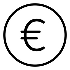 euro coin line icon