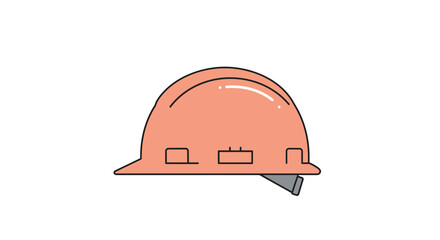 Fototapeta premium Safety first with this vibrant construction helmet, perfect for building sites or industrial design projects needing that safety edge