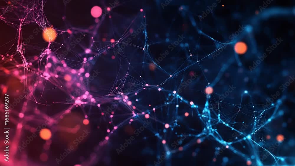 Poster plexus abstract technology background connecting lines and dots