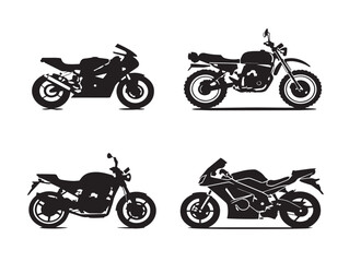 Obraz premium Sporty Motorcycle Silhouette Vector Stock Design Illustration
