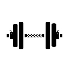 dumbbell - solid vector icon