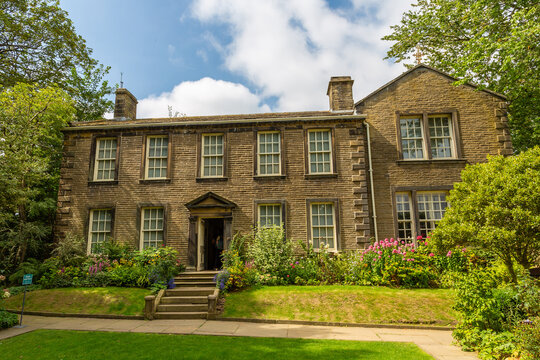 Historic Bronte Parsonage Museum Former Home of the Bronte Sisters in Haworth, West Yorkshire, England, UK