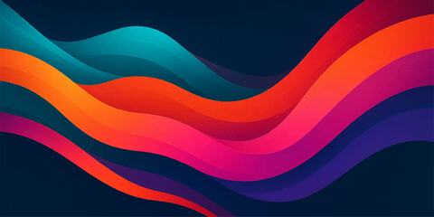 Abstract colorful rainbow wave background with flowing lines and artistic design elements