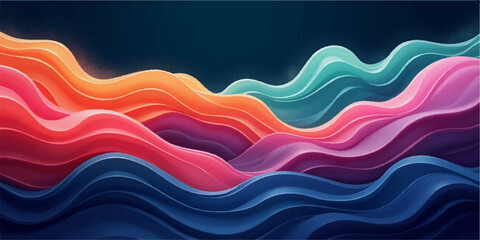 Abstract colorful wave background with flowing lines and vibrant design elements