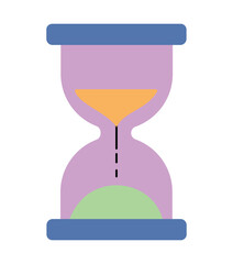 Modern Colorful Hourglass Sand Timer Vector Icon