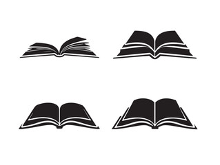 Classic Open Book Silhouette Vector Illustration For Education