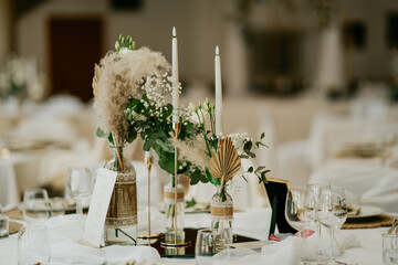 Hochzeitsdekoration Gedeckter Tisch