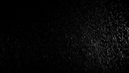 Transparent Drizzle Overlay with White Feather Streaks on Black Background