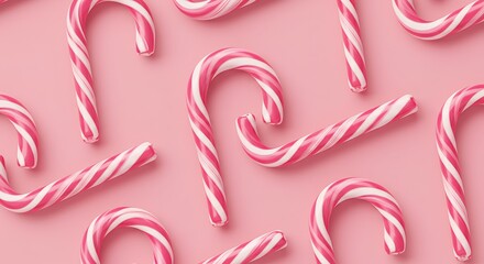 Pink candy canes pattern